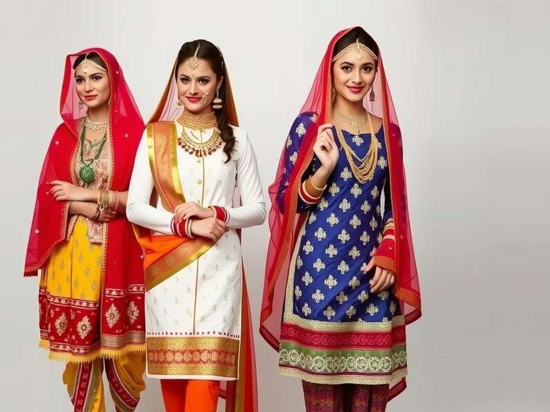 Traditional Rajasthani women's attire showing ghagra, choli and odhni